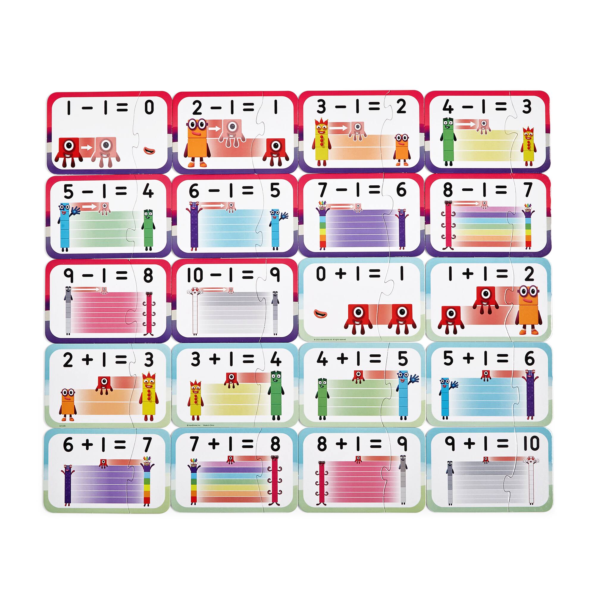 hand2mind Numberblocks® Simple Cut Adding & Subtracting Puzzle Set